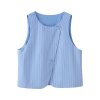 Striped vest+striped pants set for women