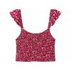 Printed suspender+printed skirt set for women